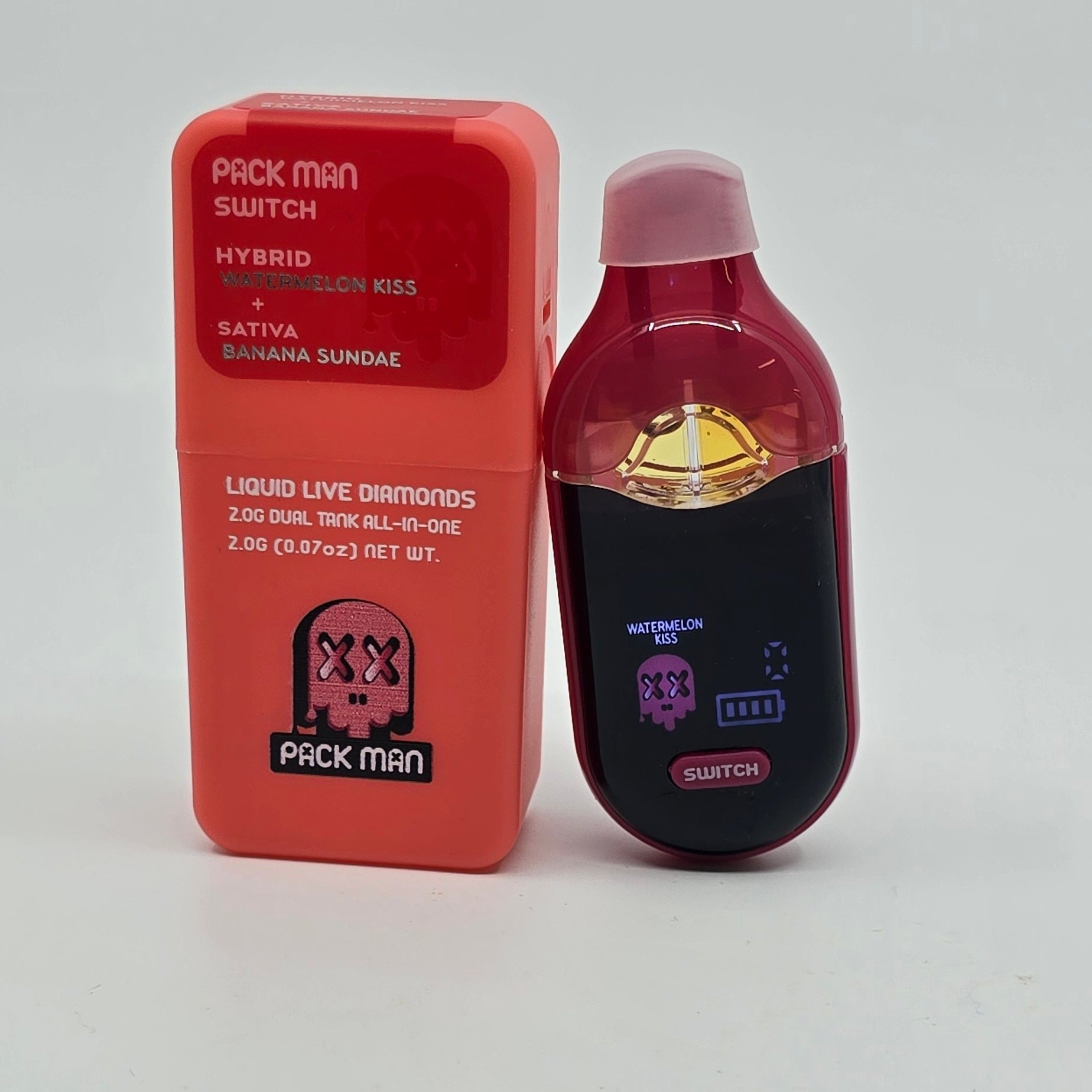 PackMan Switch | 2 Grams Dual Flavor | Live Resin Disposable | Vape Carts