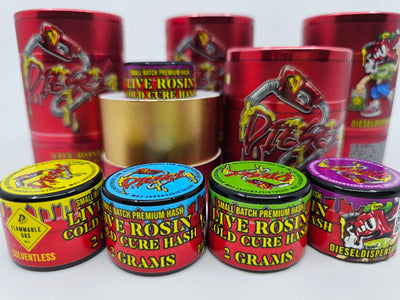 Live Rosin Hash | Cold Cure | Full Spectrum | Mixed Micron | 2g Jars