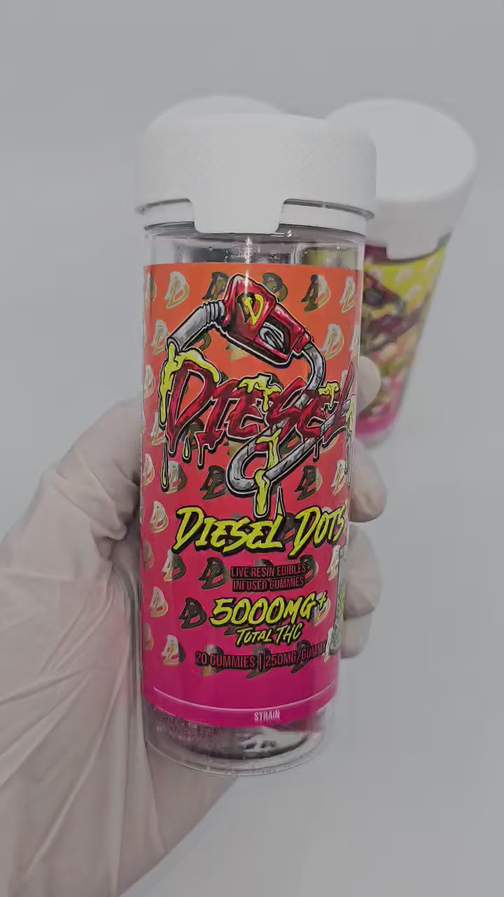 Load video: Diesel Dots | 5000mg+ | THC Edibles