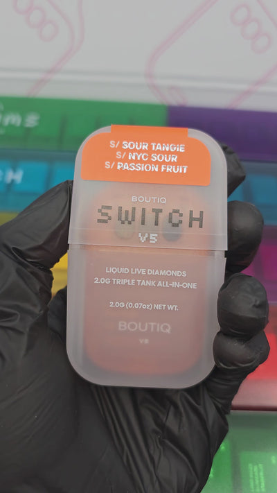 Boutiq Switch | V5 | Triple Strain | Live Resin | 2g Disposable | Vape Cart