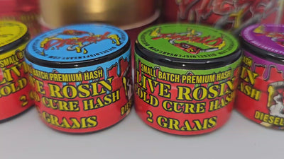 Live Rosin Hash | Cold Cure | Full Spectrum | Mixed Micron | 2g Jars