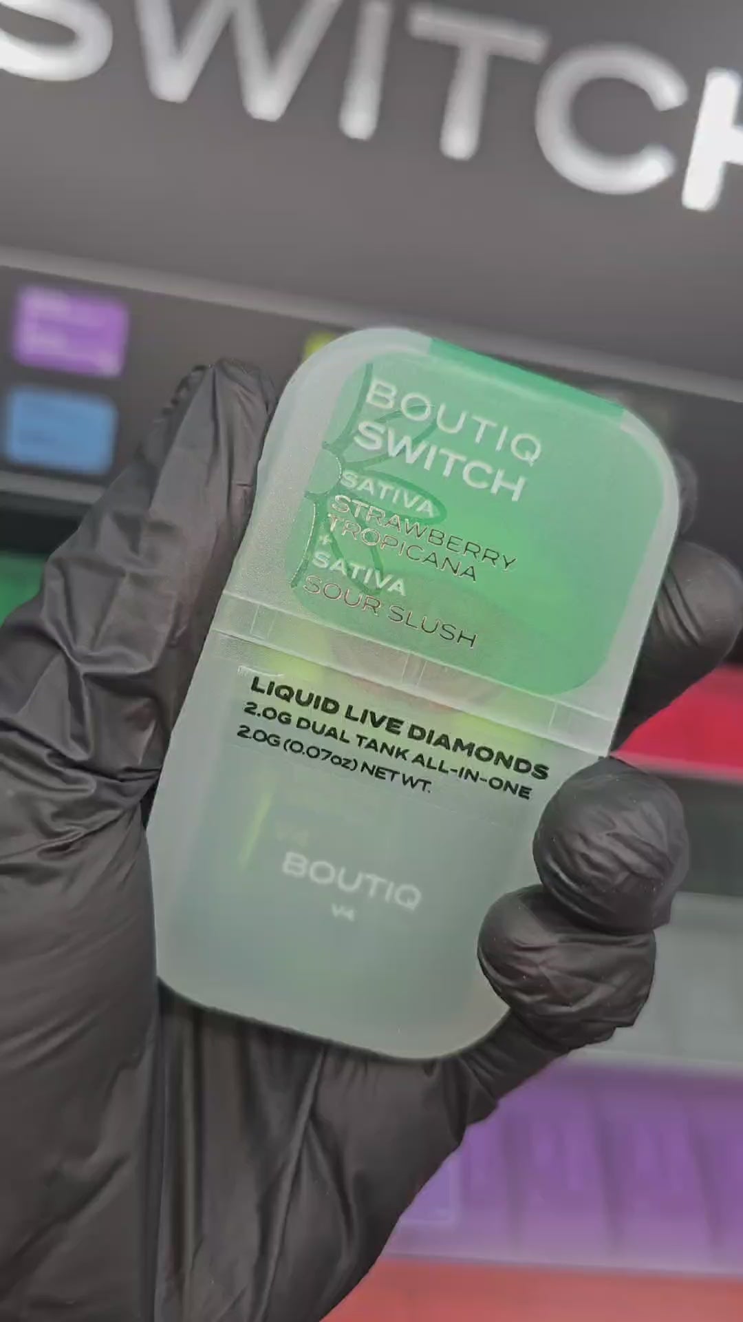 Load video: Boutiq Switch | 2 Grams - Live Resin Disposable | Vape Carts