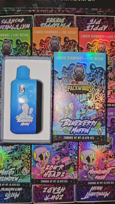 GasHouse x PackWoods | 2 Grams | Live Resin Disposable | Vape Carts